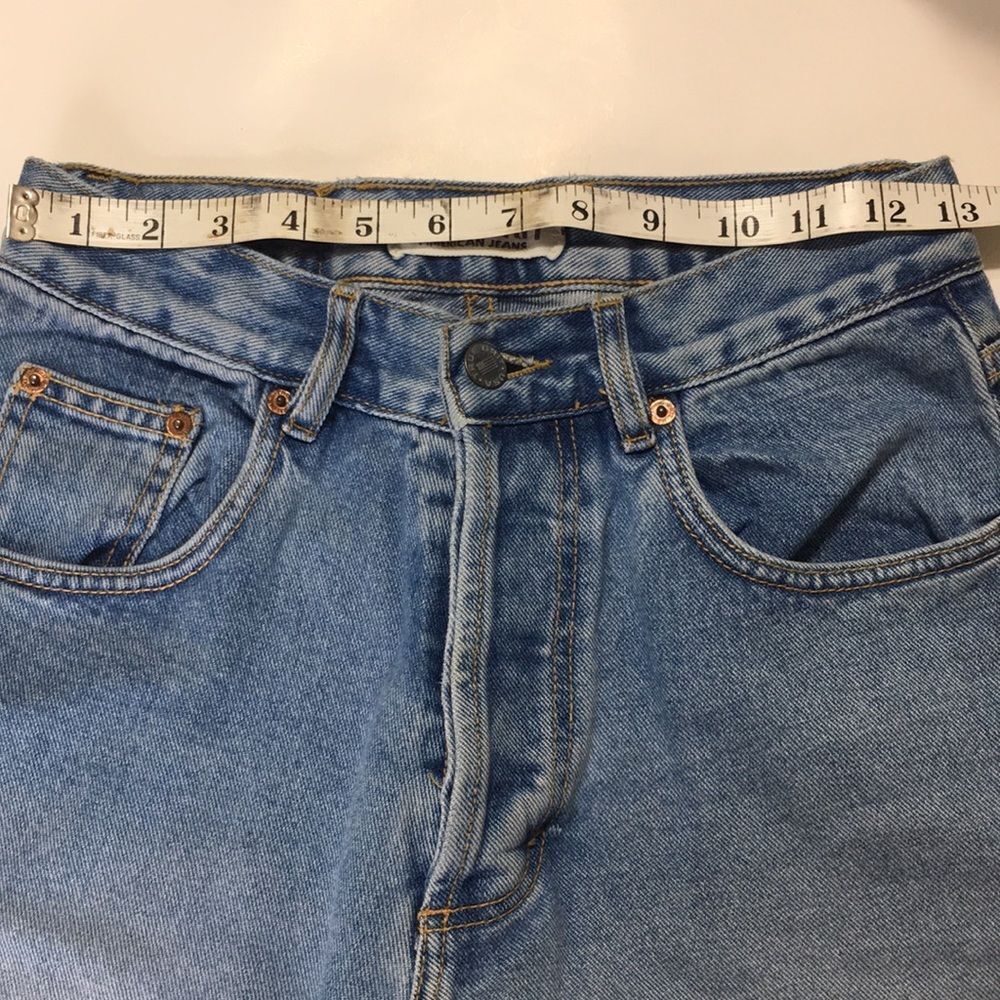 True Grit American Jeans • 28x28 Button Fly Mom Jean Bootcut Light Wash - Picture 8 of 13
